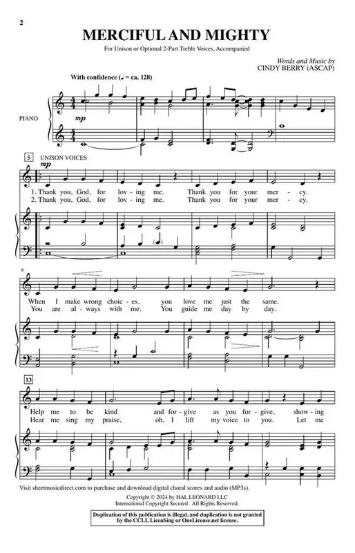 Cindy Berry Merciful and Mighty Gemischter Chor mit Begleitung