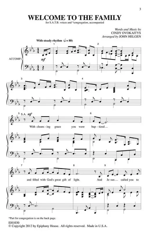 Cindy Ovokaitys Welcome To The Family (Arr. John Helgen) Gemischter Chor mit Begleitung