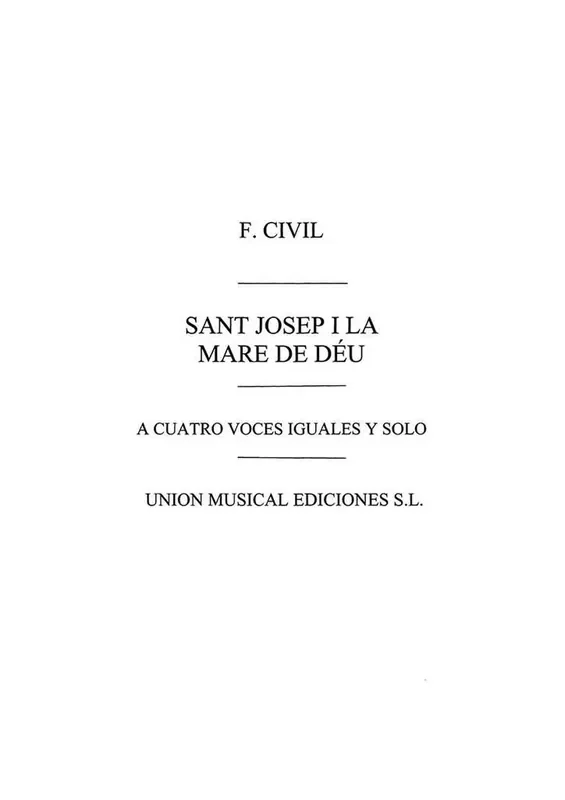 Civil Sant Josep I La Mare De Deu 4 V.I Gesang Solo