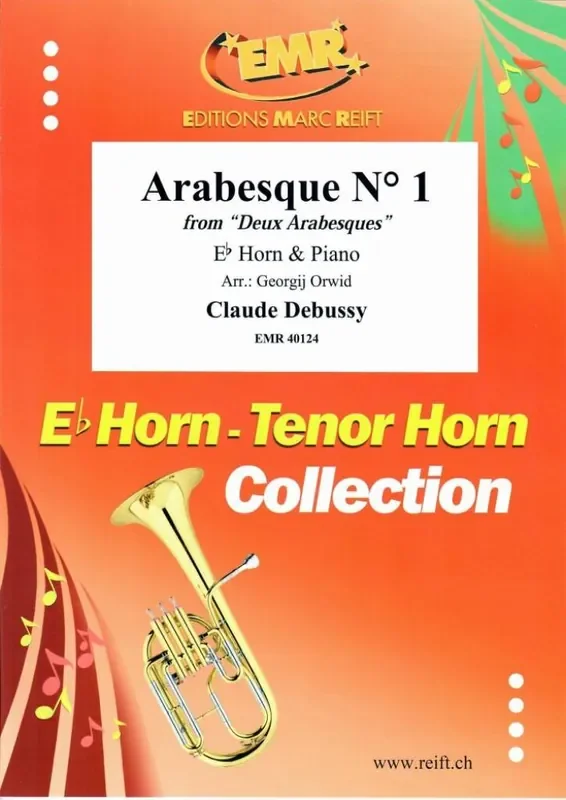 Claude Debussy Arabesque No. 1 (Arr. Georgij Orwid) Horn in Es mit Begleitung