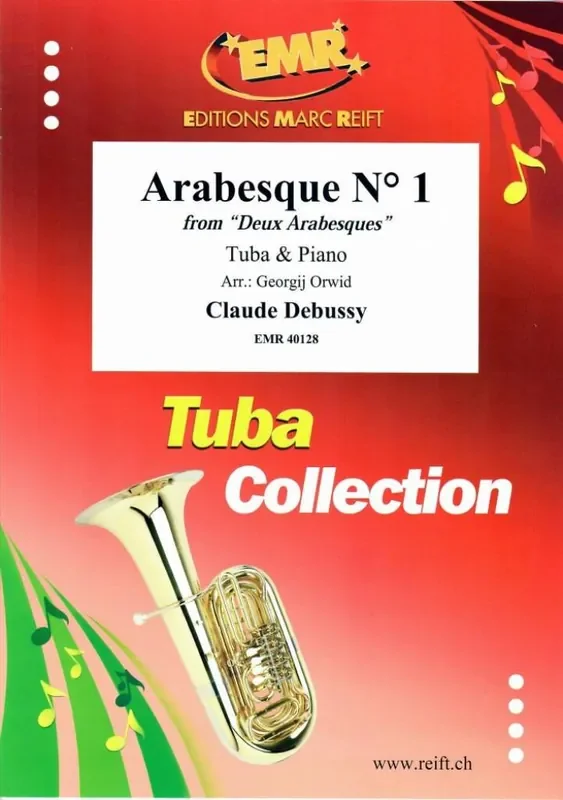Claude Debussy Arabesque No. 1 (Arr. Georgij Orwid) Tuba mit Begleitung