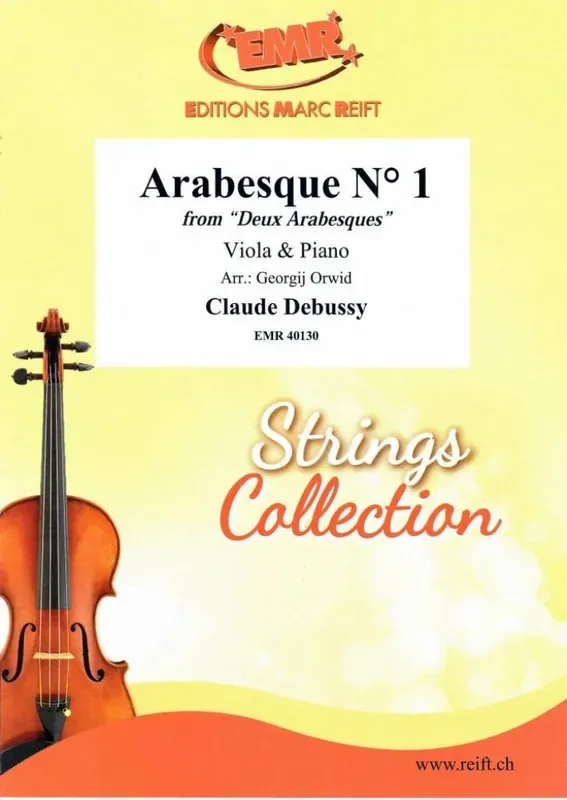 Claude Debussy Arabesque No. 1 (Arr. Georgij Orwid) Viola mit Begleitung