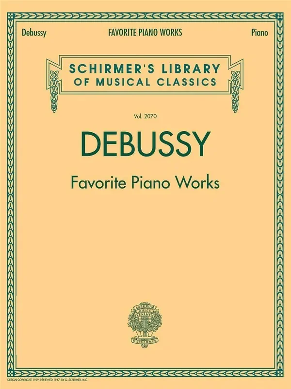 Claude Debussy Favorite Piano Works Klavier Solo