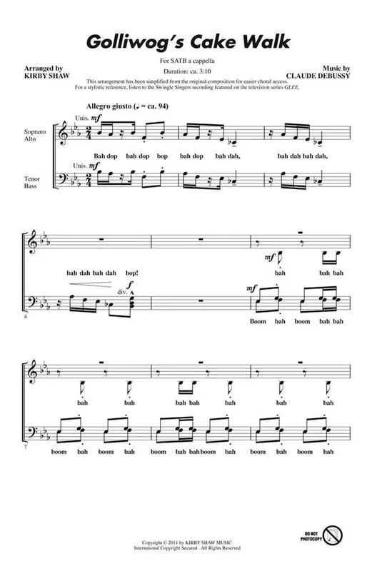 Claude Debussy Golliwogg‘s Cake Walk (Arr. Kirby Shaw) Gemischter Chor mit Begleitung