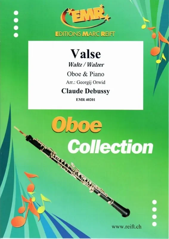 Claude Debussy Valse (Arr. Georgij Orwid) Oboe mit Begleitung