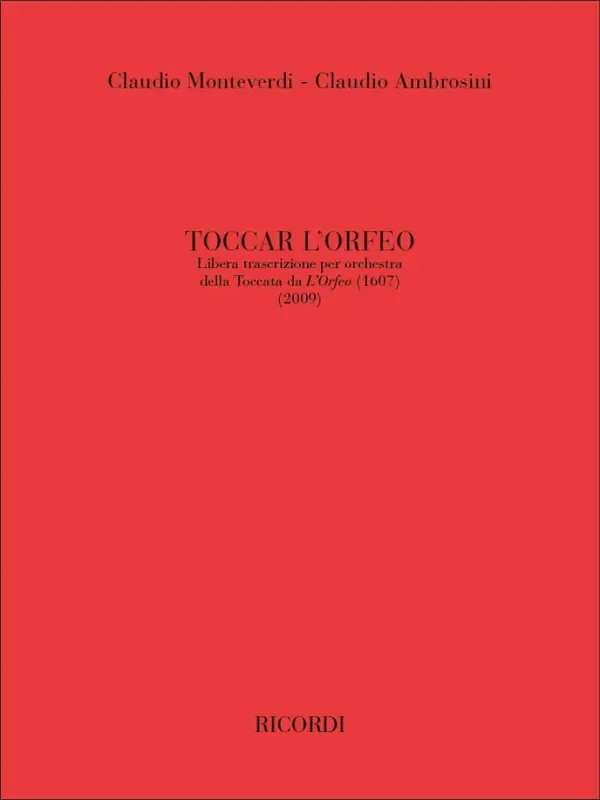 Claudio Ambrosini Toccar L‘Orfeo Orchester