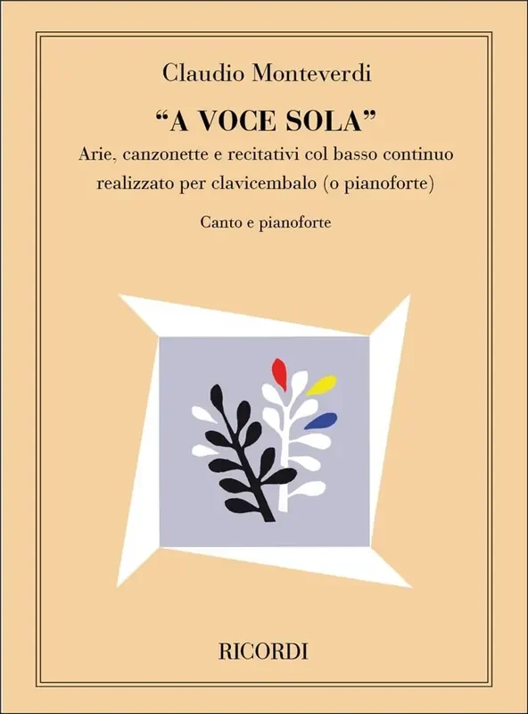 Claudio Monteverdi A Voce Sola Gesang mit Klavier