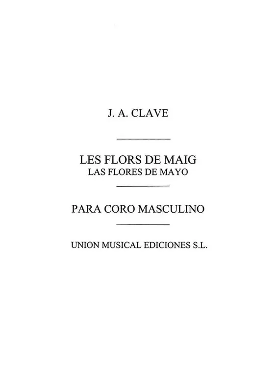Clave Las Flores De Mayo 4 V.H Gesang Solo