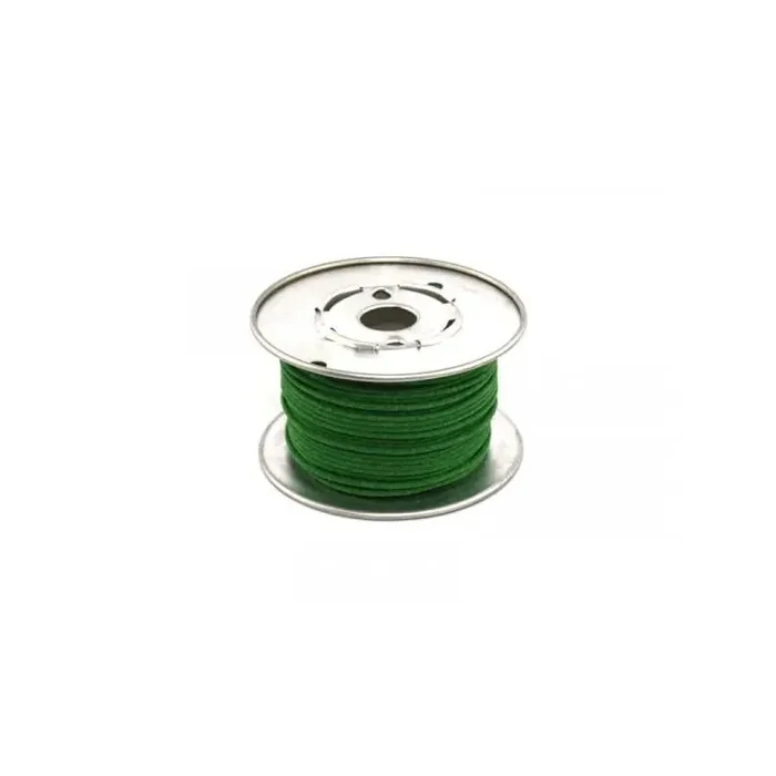 Cloth Wire AWG 18 (0,82 mm2) solid, green, 30 m