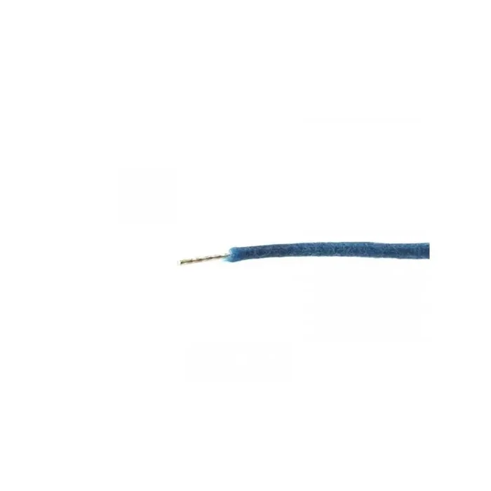 Cloth Wire AWG 22 (0,32 mm2) braided, blue, 5 m