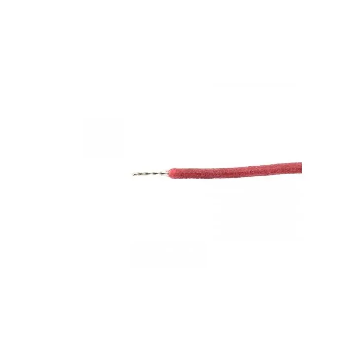 Cloth Wire AWG 22 (0,32 mm2) braided, red, 5 m