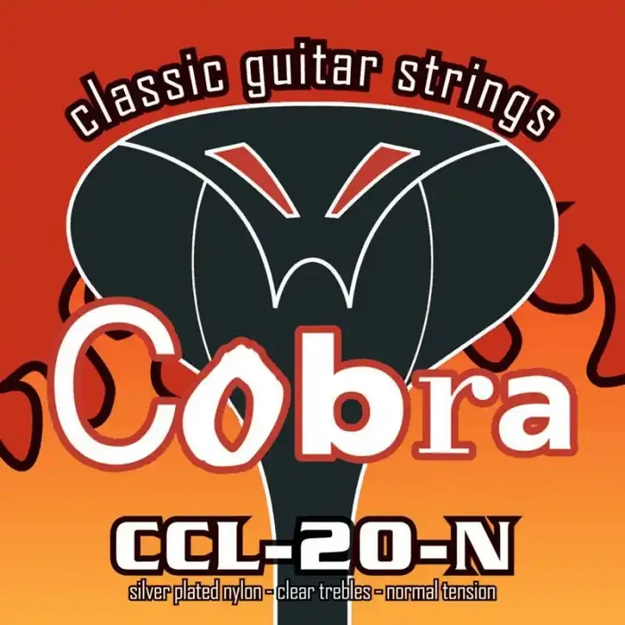 Cobra snarenset klassieke gitaar, silverplated nylon, normal tension