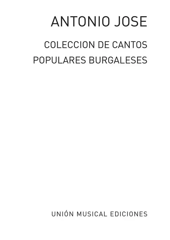 Coleccion Cantos Populaires Burgaleses Gesang Solo