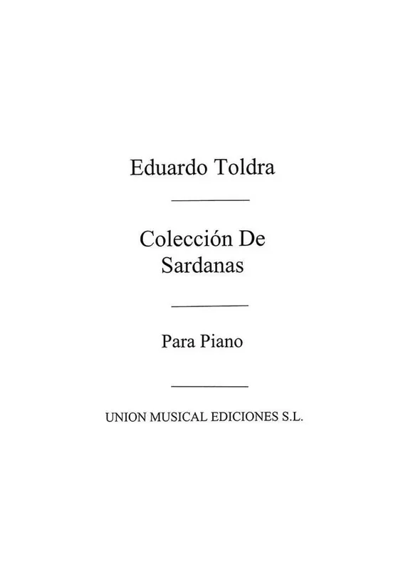 Coleccion De Sardanas Klavier Solo