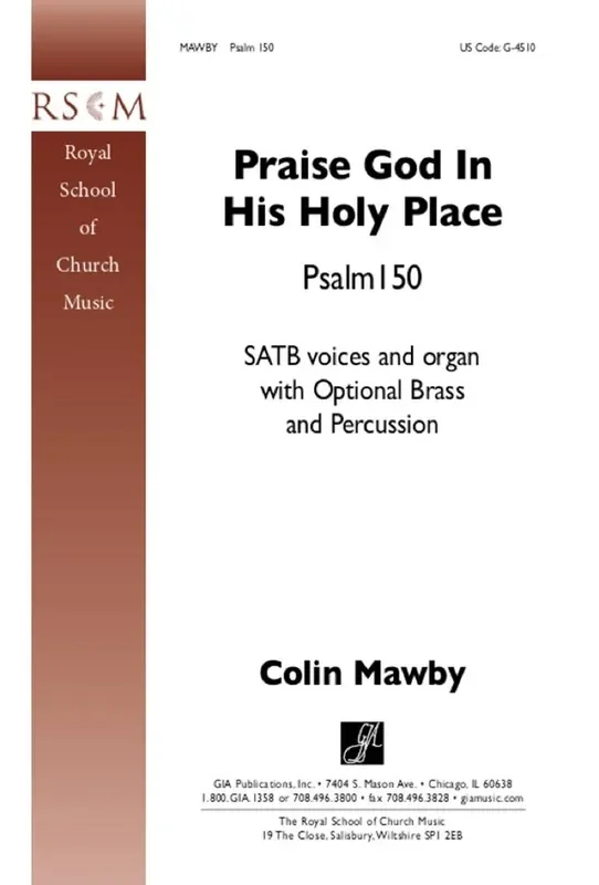 Colin Mawby Praise God in His Holy Place Gemischter Chor mit Begleitung