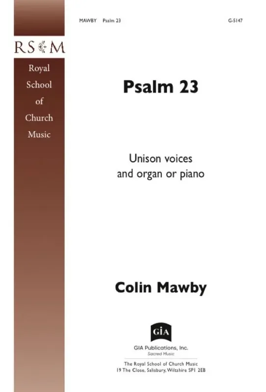 Colin Mawby Psalm 23 Gemischter Chor mit Begleitung