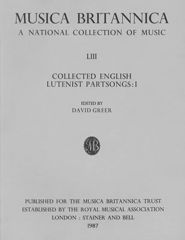 Collected English Lutenist Partsongs I Sonstige Zupfinstrumente