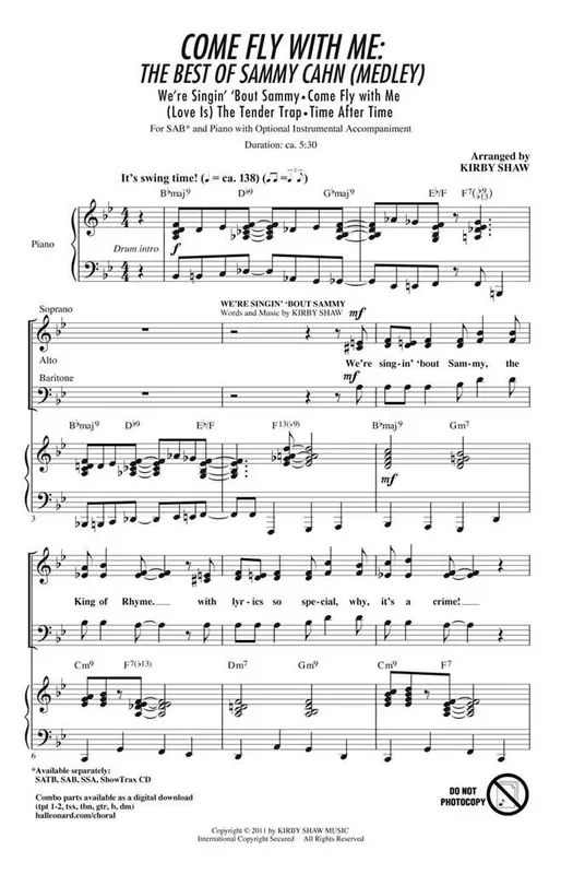 Come Fly with Me The Best of Sammy Cahn (Arr. Kirby Shaw) Gemischter Chor mit Begleitung