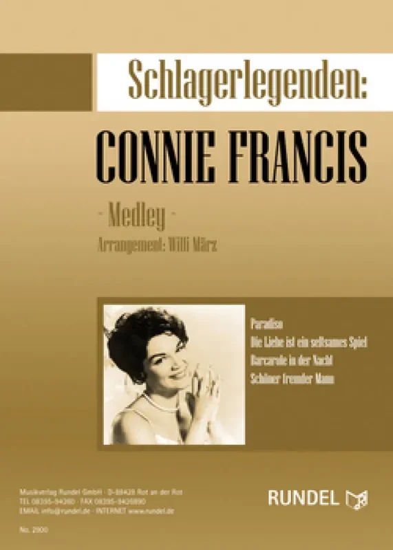Connie Francis Schlagerlegenden Connie Francis (Arr. Willi März) Blasorchester