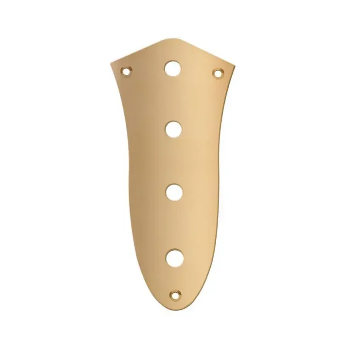 Control plate, gold, Jazz bass, 9,5mm holes for inch pots