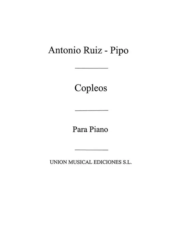 Copleos Diez Cantos Populares Espanolas Klavier Solo