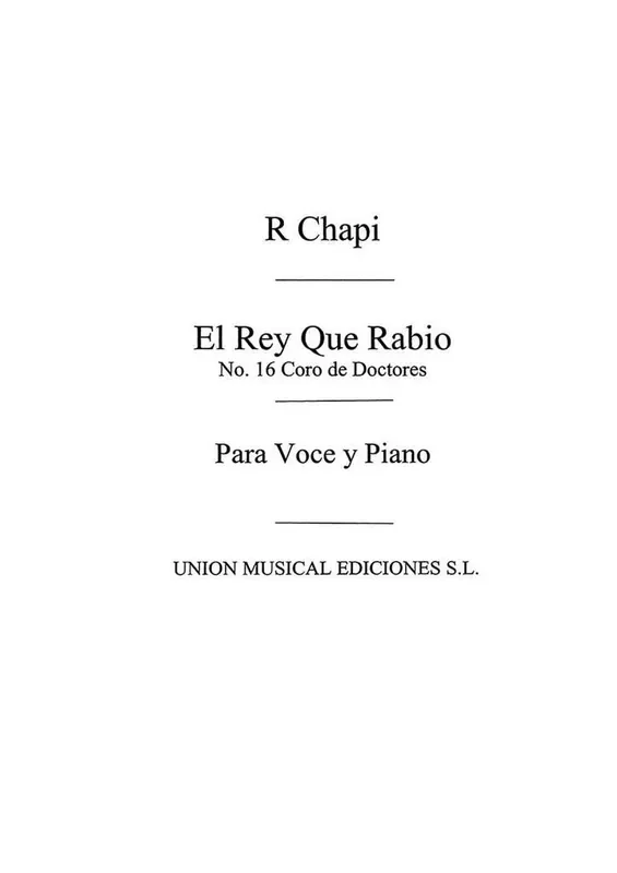 Coro De Doctores From El Rey Que Rabio Gemischter Chor mit Ensemble