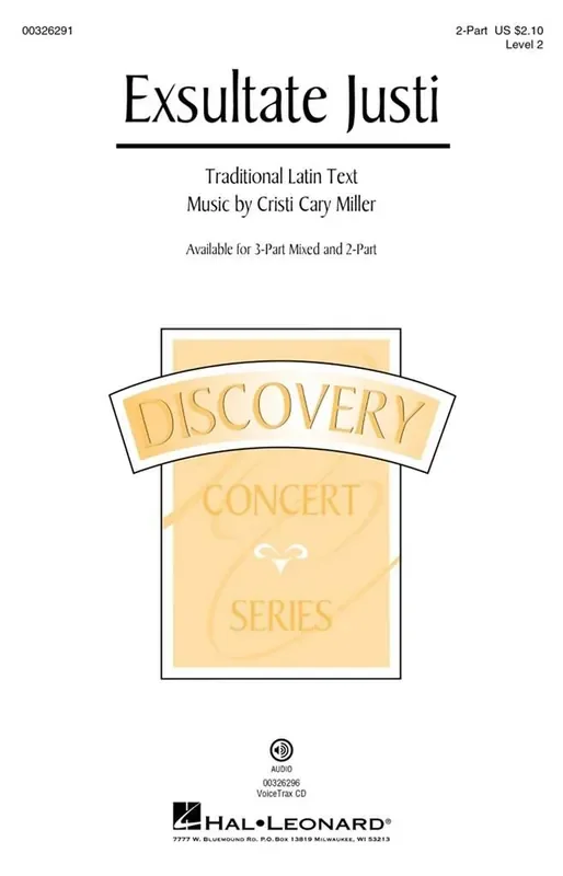 Cristi Cary Miller Exsultate Justi Frauenchor mit Begleitung