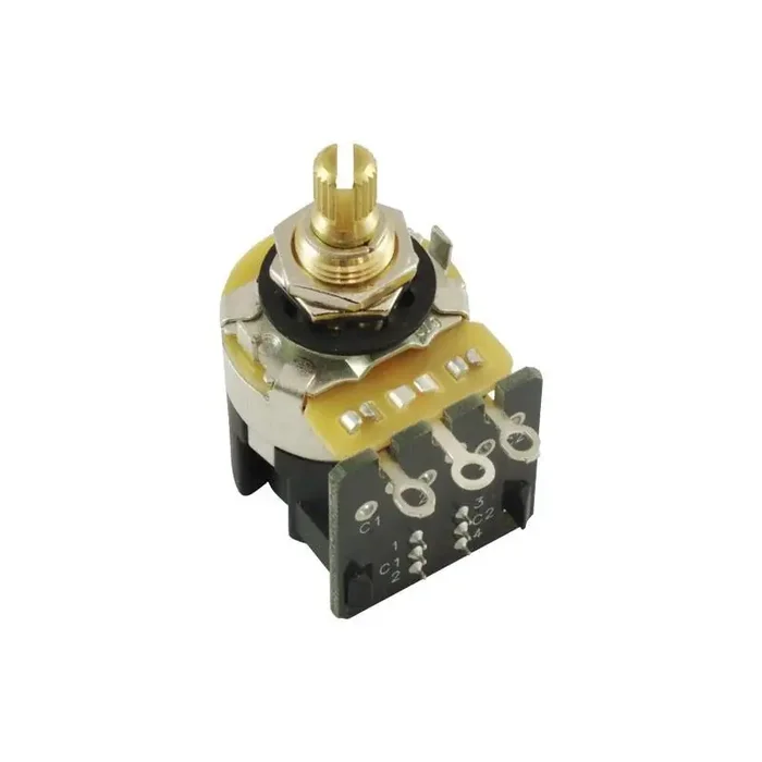 CTS Potentiometer 500k log, DPDT Standard Shaft