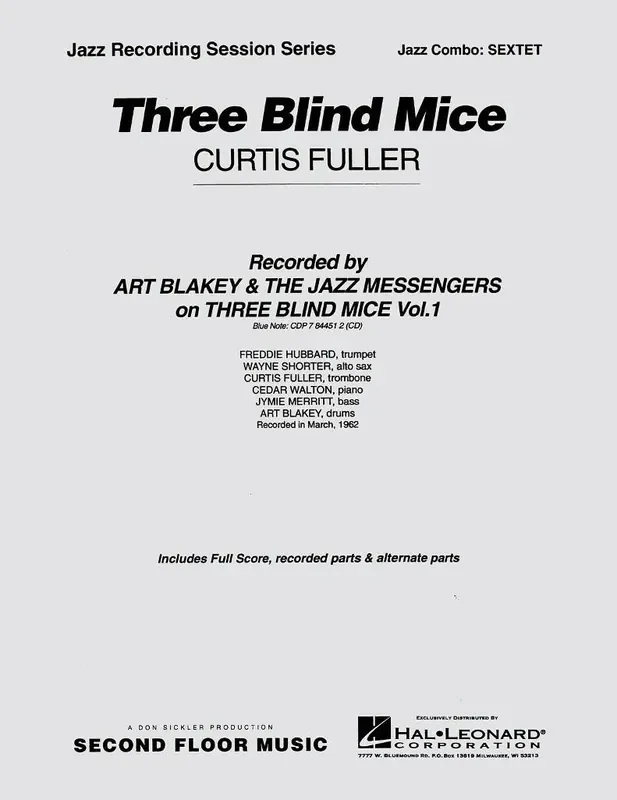 Curtis Fuller Three Blind Mice Jazz Ensemble