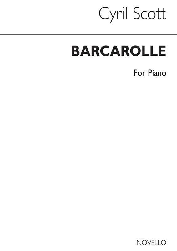 Cyril Scott Barcarolle for Piano Klavier Solo