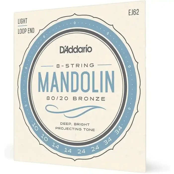D‘Addario snarenset mandoline, 80/20 bronze, light, 010-014-024-034