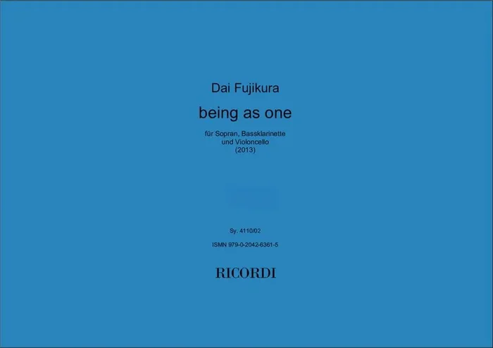 Dai Fujikura Being as one Kammerensemble