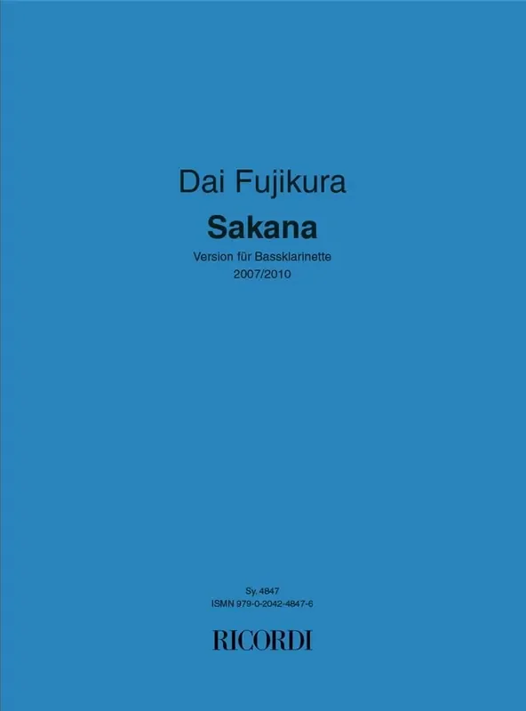 Dai Fujikura Sakana Bassklarinette