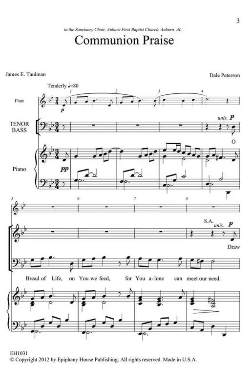 Dale Peterson Communion Praise Gemischter Chor mit Begleitung