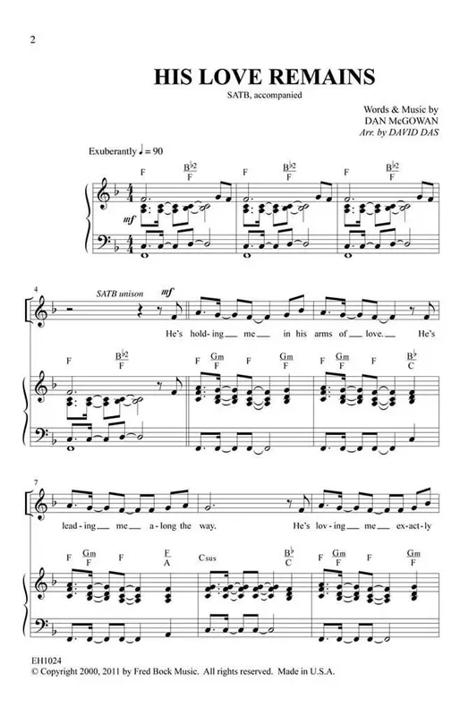 Dan McGowan His Love Remains (Arr. David Das) Gemischter Chor mit Begleitung