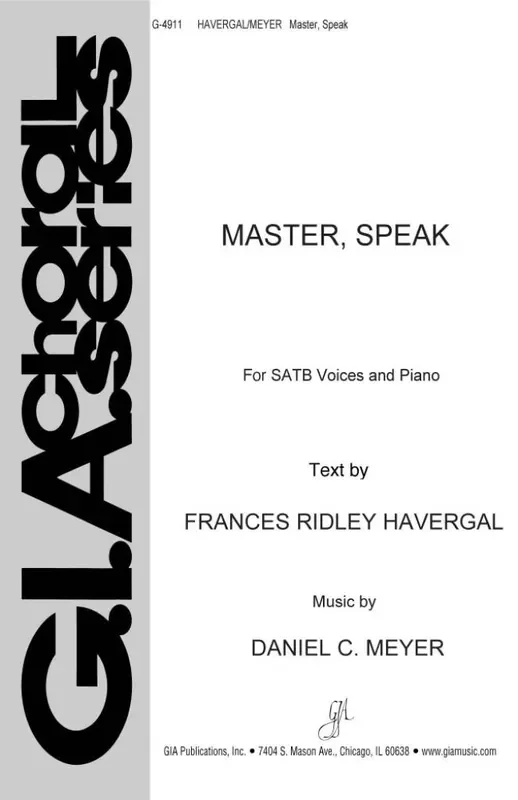Daniel C. Meyer Master, Speak Gemischter Chor mit Klavier/Orgel