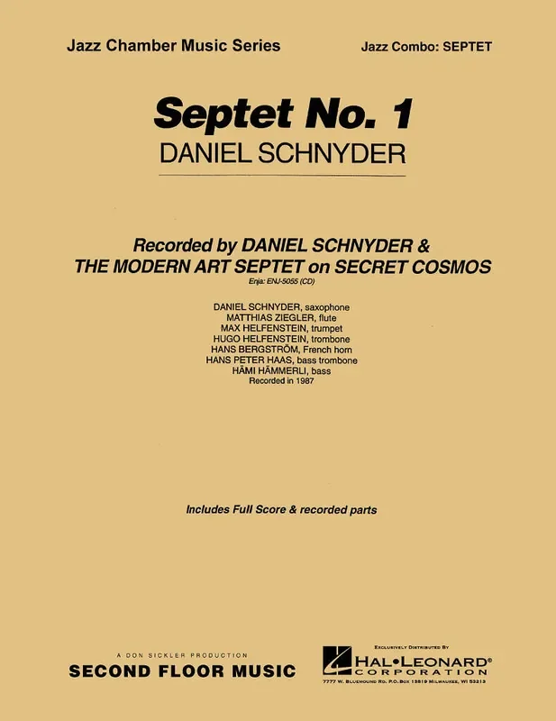 Daniel Schnyder Septet No. 1 Jazz Ensemble