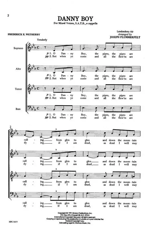 Danny Boy (Arr. Joseph Flummerfelt) Gemischter Chor mit Begleitung