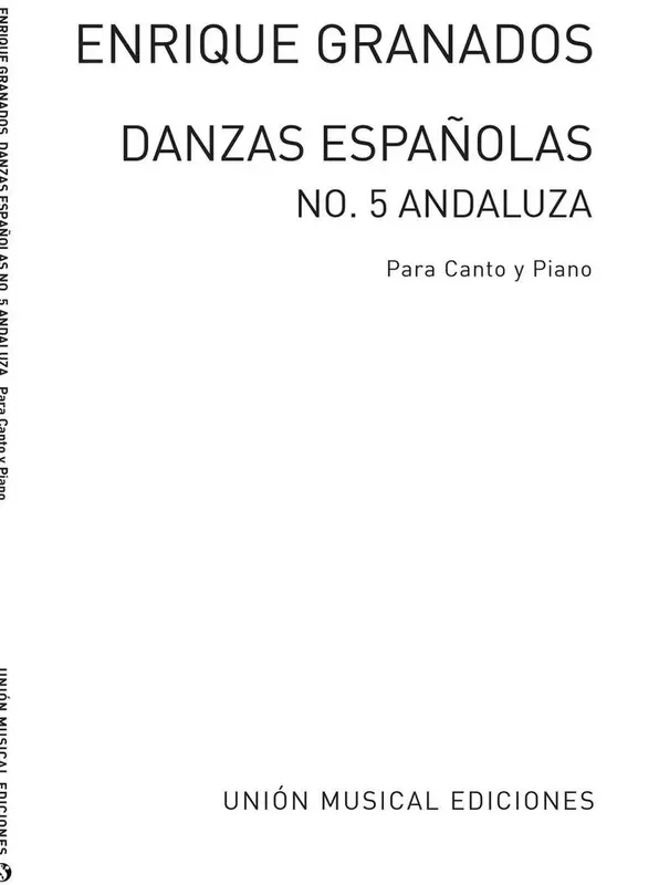Danza Espanola 5 Andaluza Gesang mit Klavier