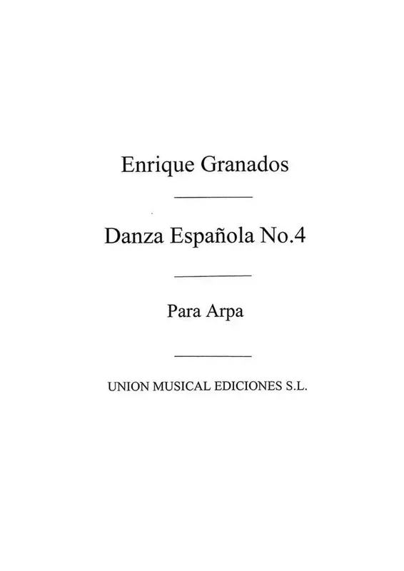 Danza Espanola No.4 Villanesca Harfe Solo