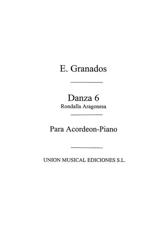 Danza Espanola No.6 Rondalla Aragonesa Akkordeon Solo