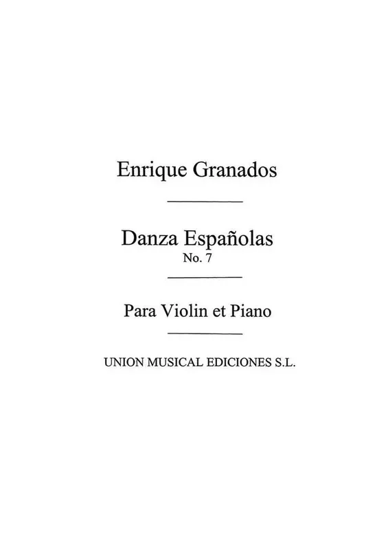 Danza Espanola No.7 Valenciana Violine mit Begleitung