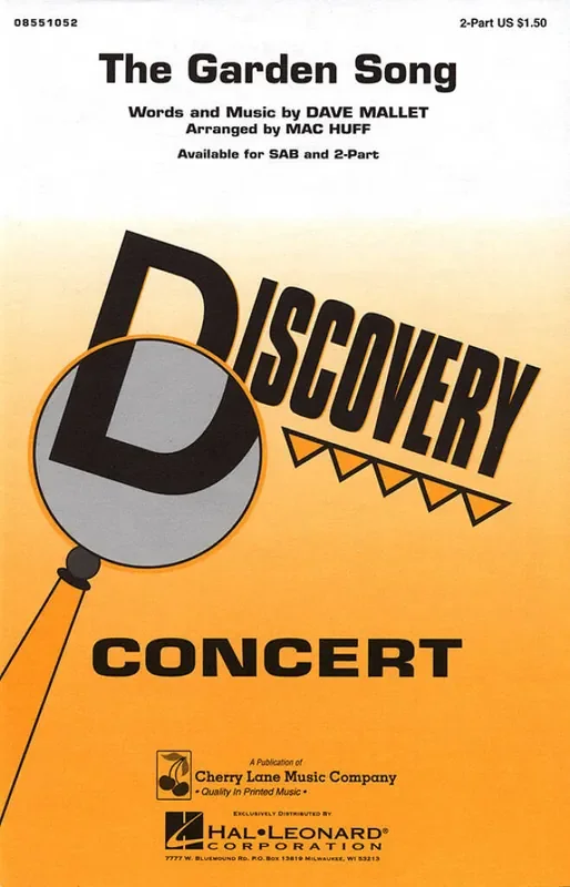Dave Mallet The Garden Song (Arr. Mac Huff) Frauenchor mit Begleitung