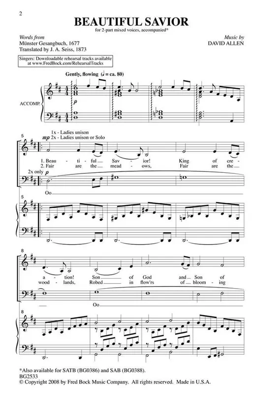 David Allen Beautiful Savior Frauenchor mit Begleitung