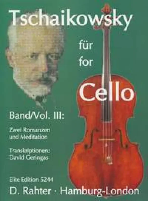 David Geringas Tschaikowsky Fur Cello Vol. III Cello mit Begleitung