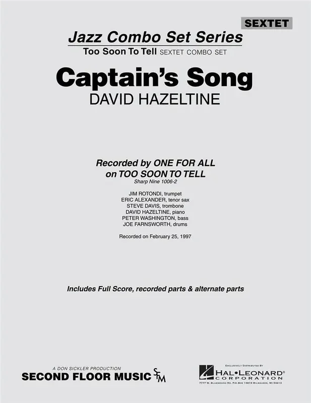 David Hazeltine Captain‘s Song Jazz Ensemble