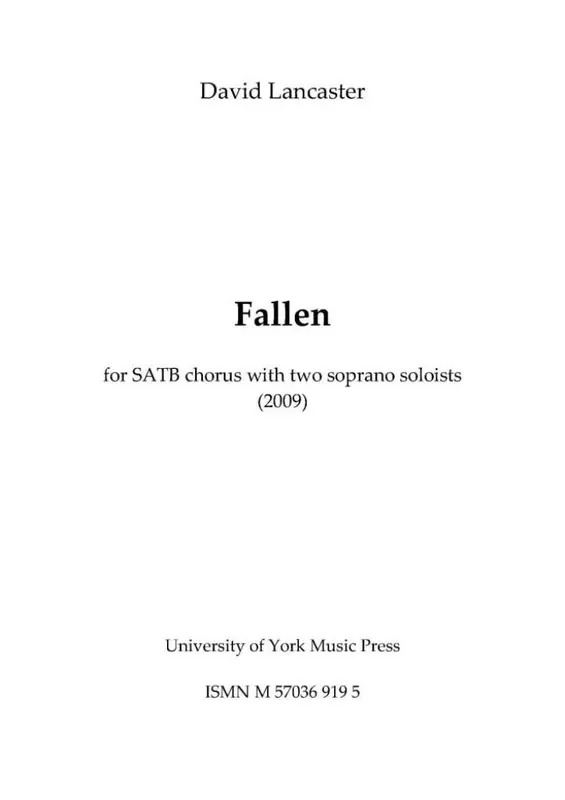 David Lancaster Fallen Gesang Duett