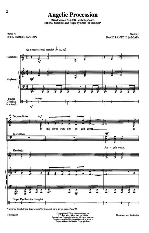 David Lantz III Angelic Procession (Arr. David Lantz III) Gemischter Chor mit Ensemble