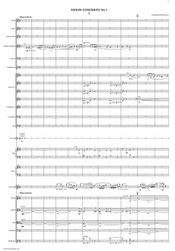 David Matthews Concerto for Violin Orchester
