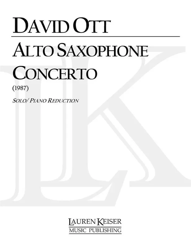 David Ott Saxophone Concerto (Piano Reduction) Altsaxophon mit Begleitung